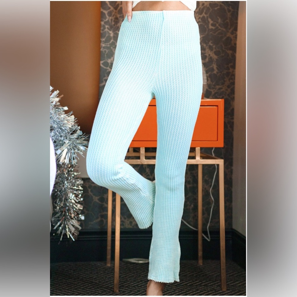 Nwot Bucket List Sending Vines Pant In Baby Blue … - image 2